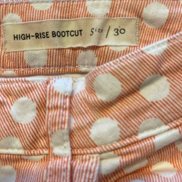 Pilcro the Letterpress by Anthropologie Pink Polka Dot Women's Jeans 30 - Picture 4 of 6